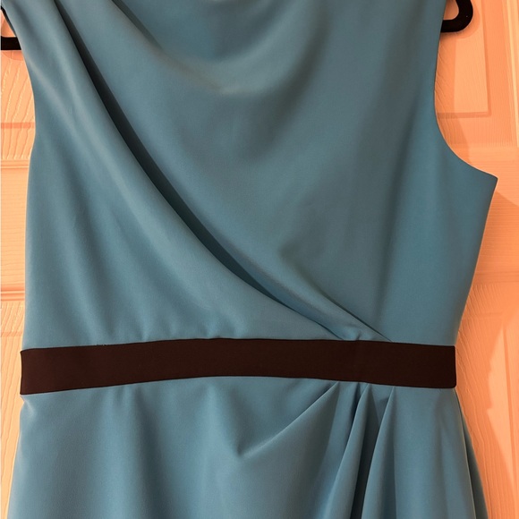 Cynthia Steffe Blue Ruched Asymmetrical Cocktail Dress Size 6 - Picture 7 of 11